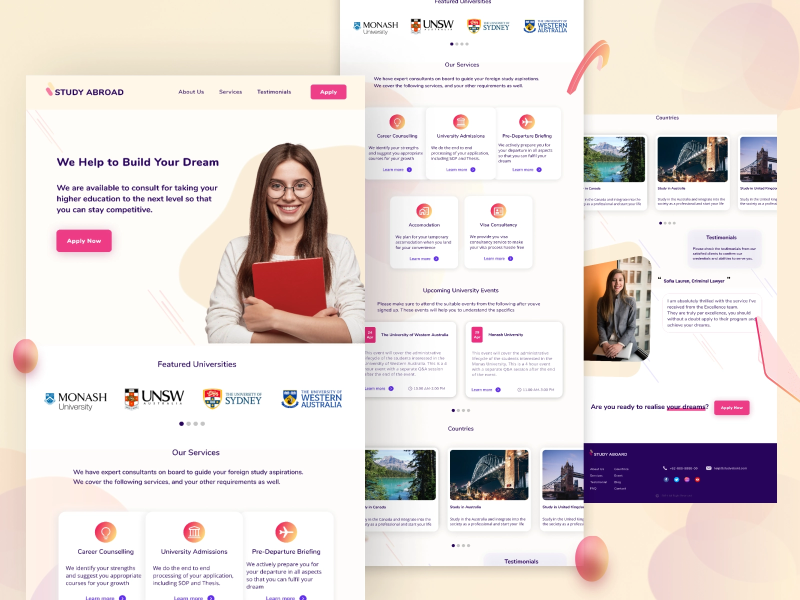Thiết kế website du học
