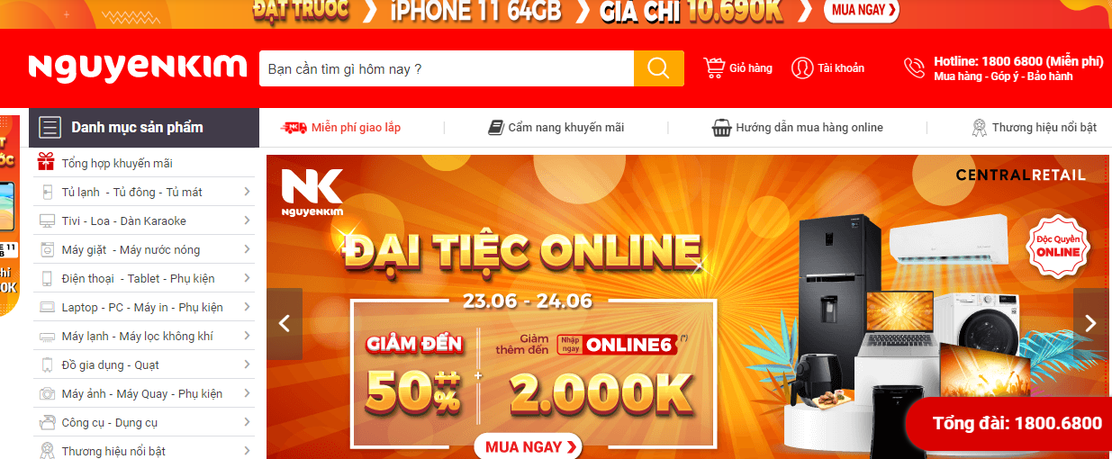 website mau dong sac logo Website điện lạnh đồng sắc logo